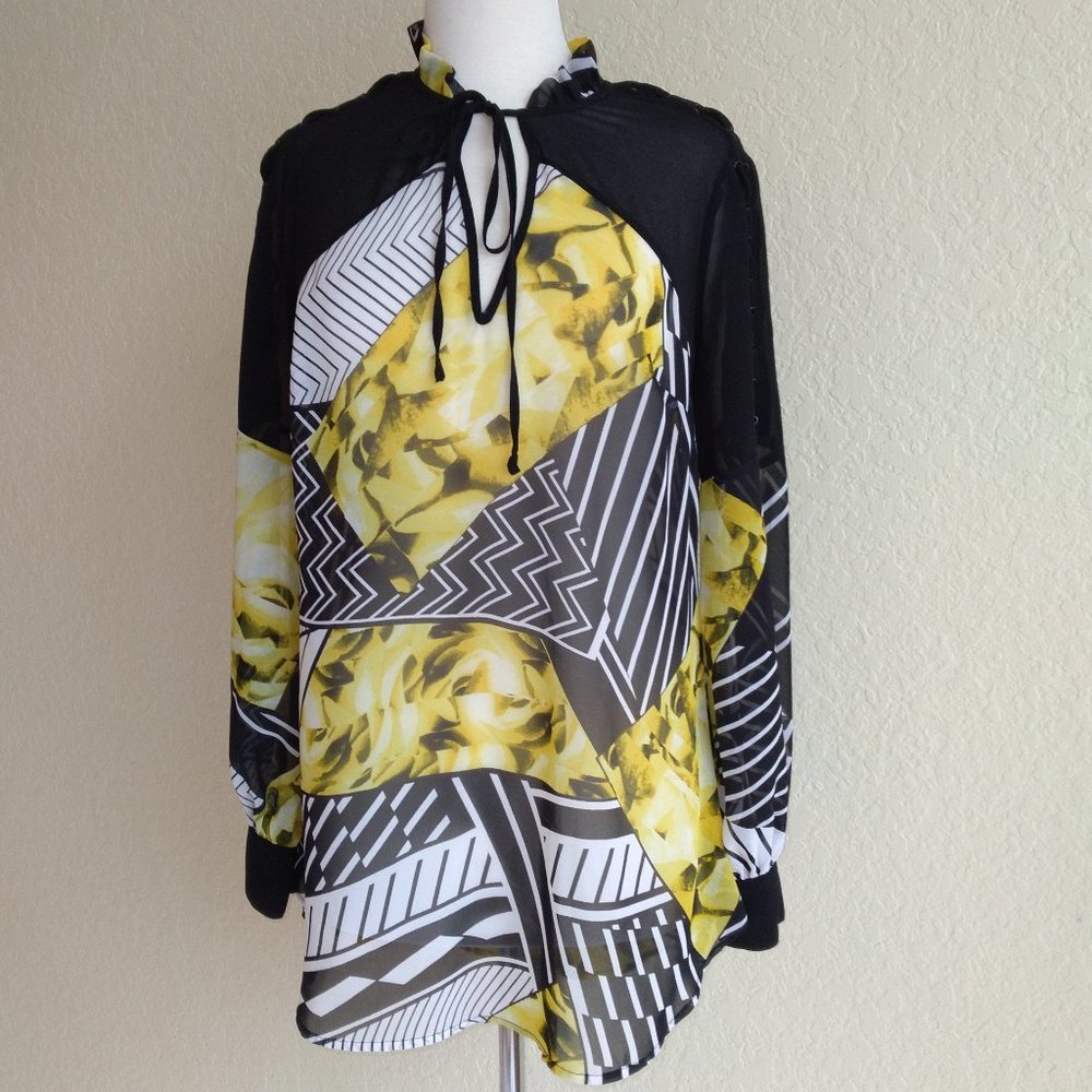 Sheer Tunic Top Size M